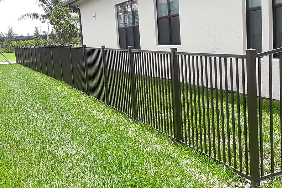 Dark Aluminum Fence