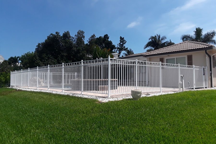White Aluminum Fence