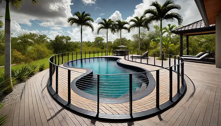 Our swimming pool railings provide the necessary security to keep your loved ones safe